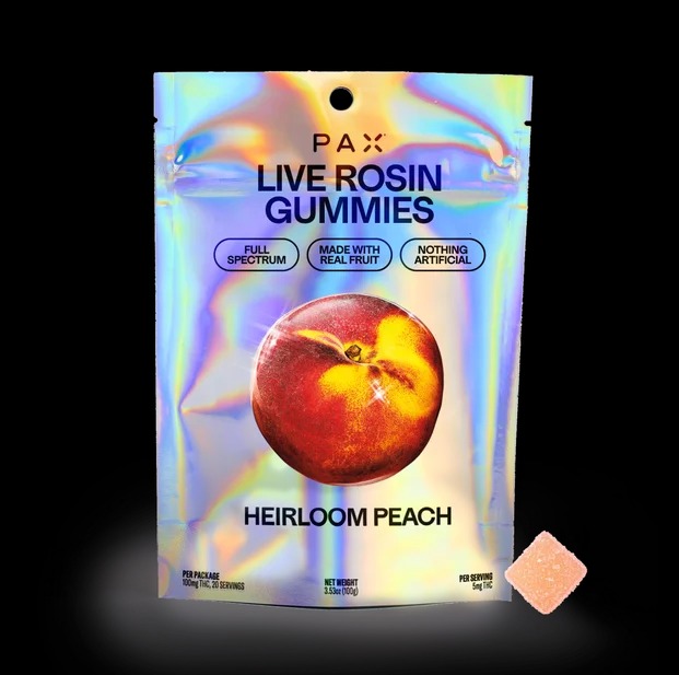 PAX | Heirloom Peach | 10pk Live Rosin Gummies