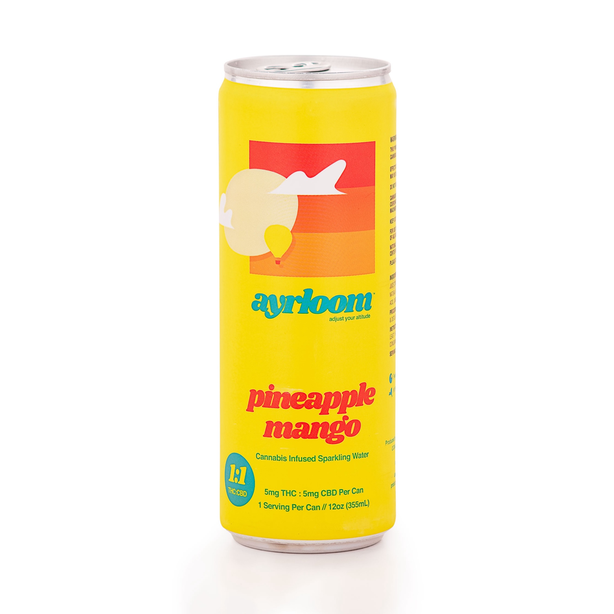 Pineapple Mango 5mg 1:1 Infused Sparkling Water | ayrloom