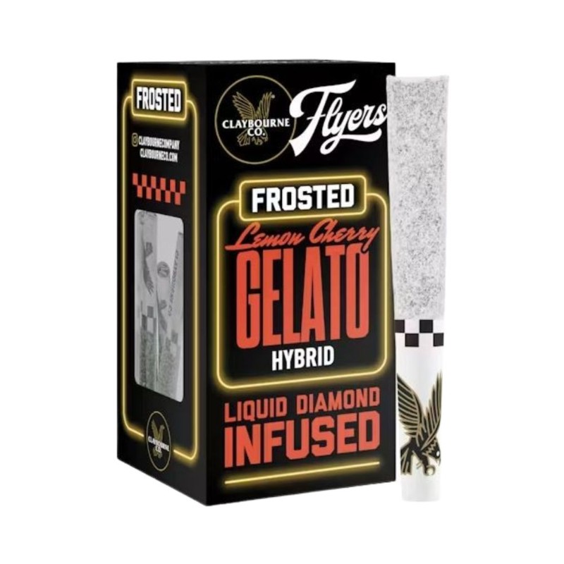 Claybourne Lemon Cherry Gelato (H) Diamond Infused 5pk 2.5g