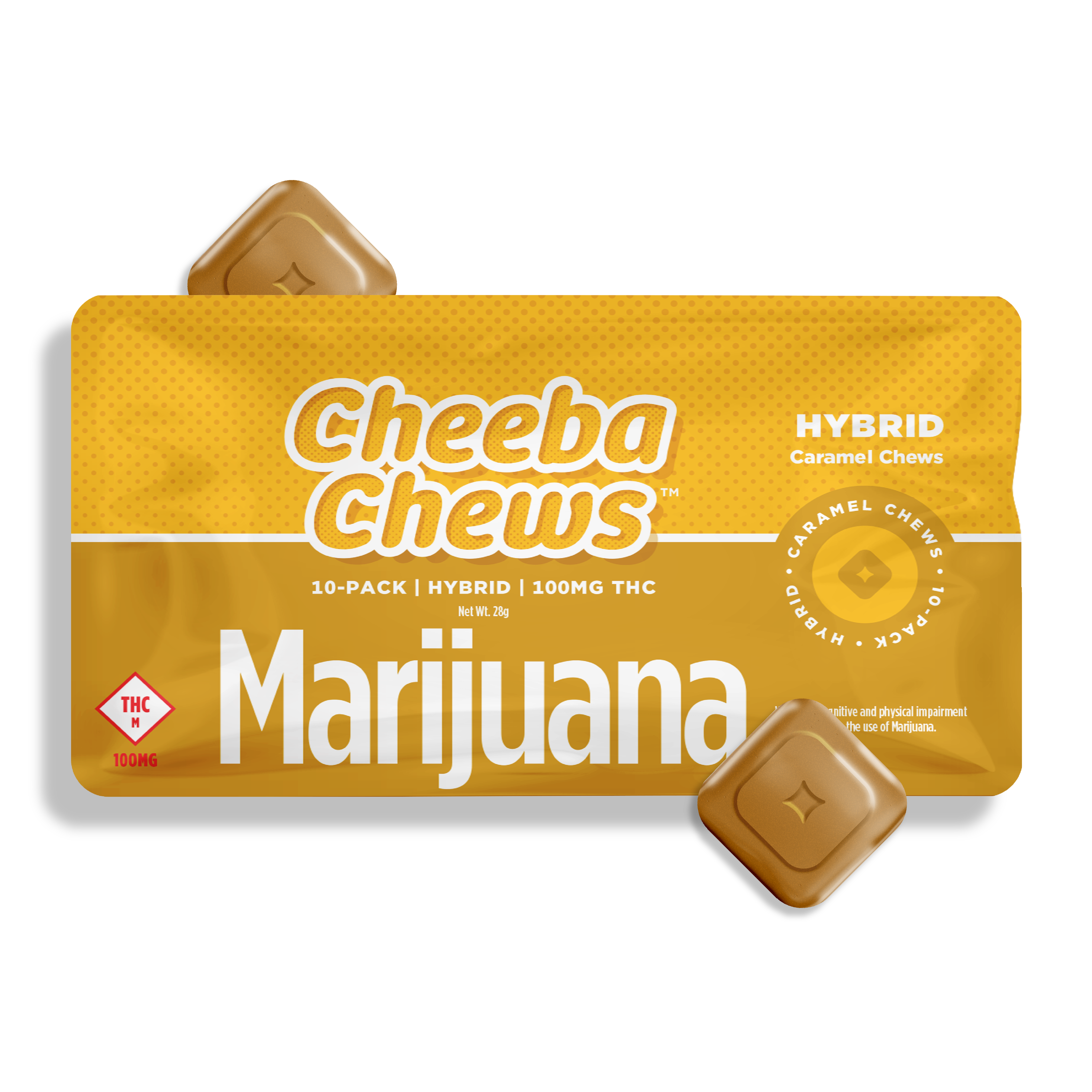 Hybrid Caramel Cheeba Chews 100mg 10-Pack