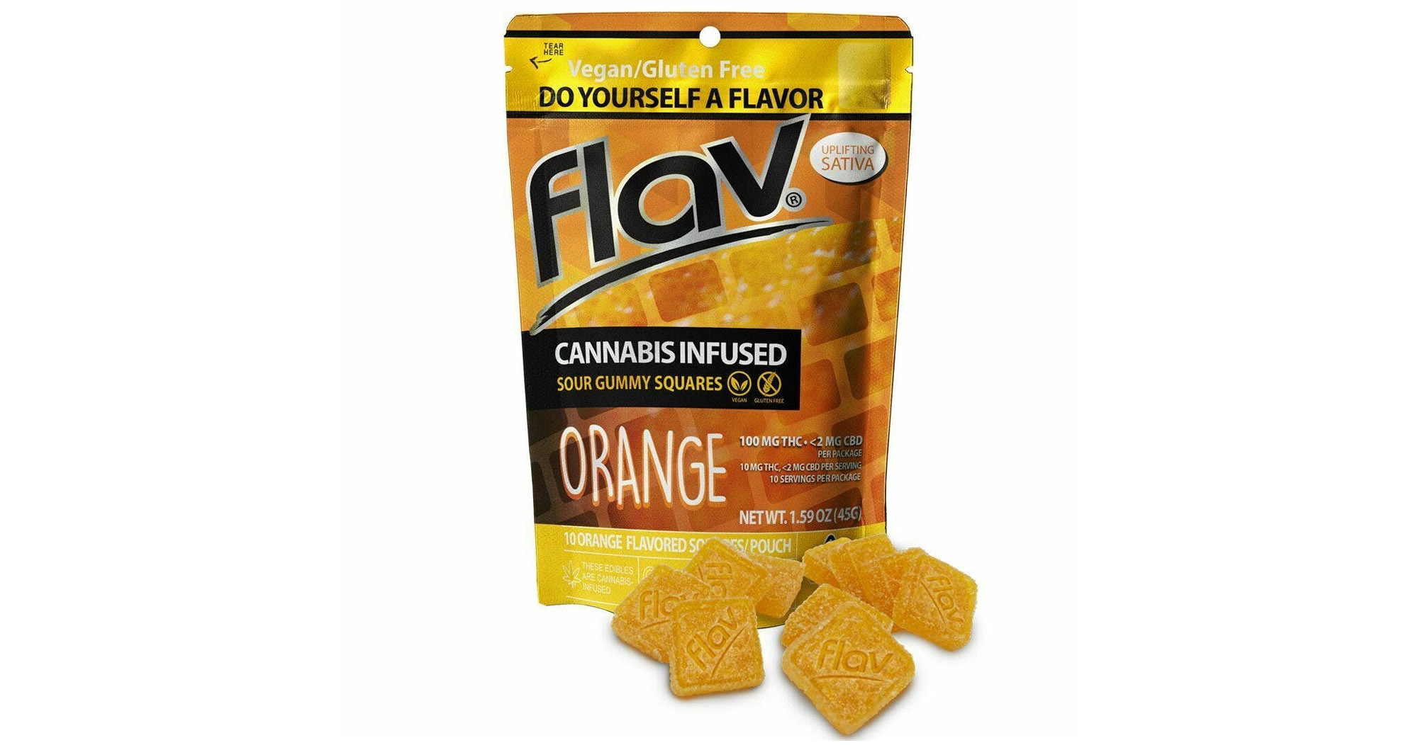 Mission Valley Flav Orange Gummy Squares 100mg San Diego, Vista