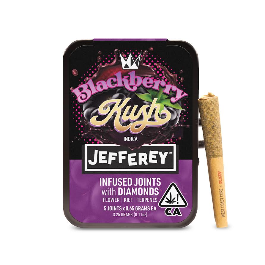 West Coast Cure - Blackberry Kush Jefferey Infused Preroll 5pk 3.25g