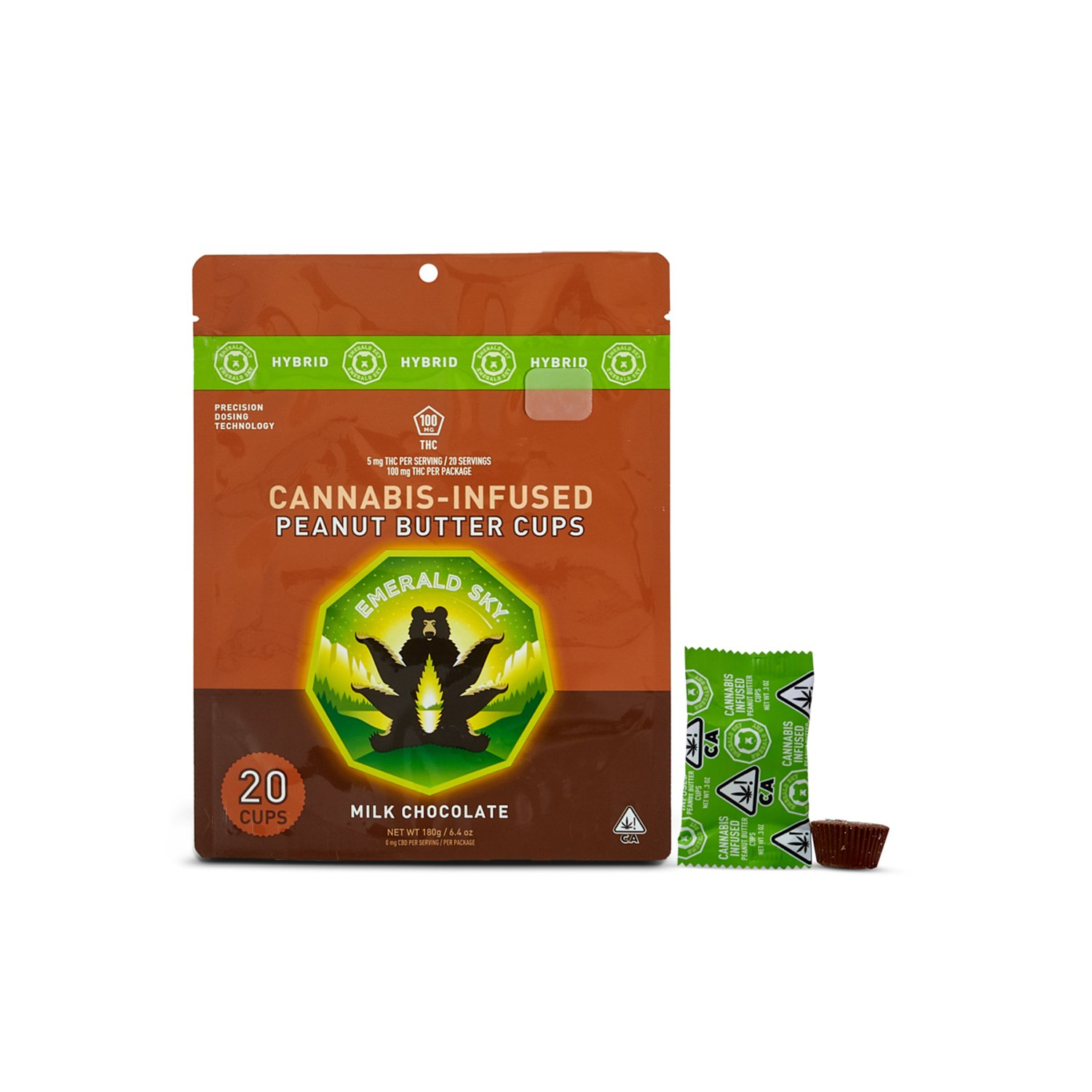 20pk 100mg Hybrid Peanut Butter cups - Emerald Sky