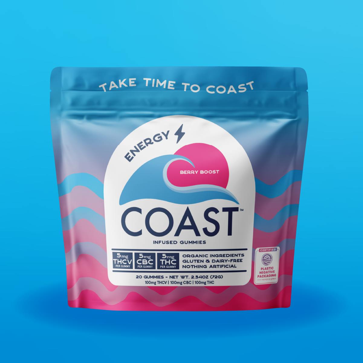 Coast 1:1:1 Berry Boost Gummies 100mg 20pk (GF/DF)