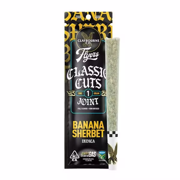 Claybourne Co Flyers Preroll 1g - Banana Sherbet (I)