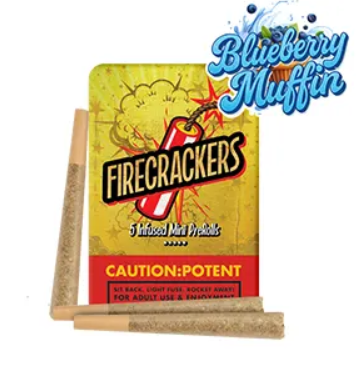 Firecracker Blueberry Muffin 0.7g 5pk Infused Prerolls