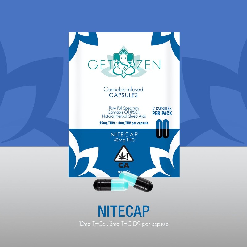 Product image for THC Nitecap Capsules 40mg 2-pack