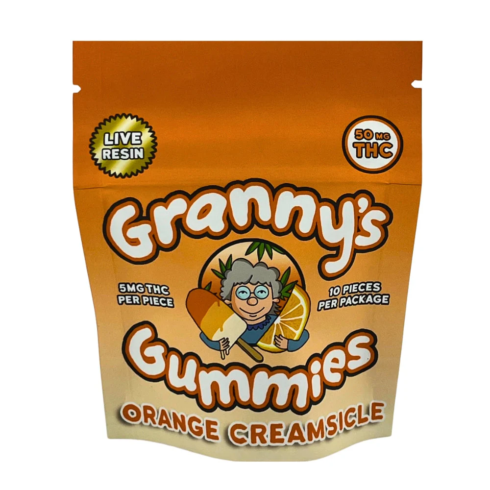 Granny's | Orange Creamsicle Live Resin THC Gummies | 50mg THC