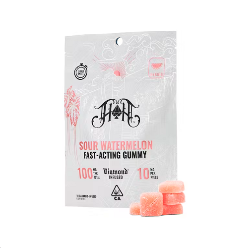 Edible: Sour Watermelon (THC Fast Acting Gummy) - 100mg
