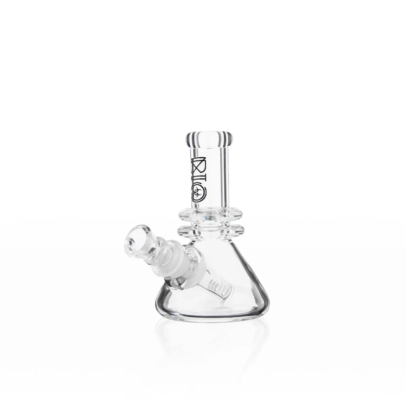 BIO Glass - 5 in. 14mm Mini Heavy Duty Black Beaker Water Pipe