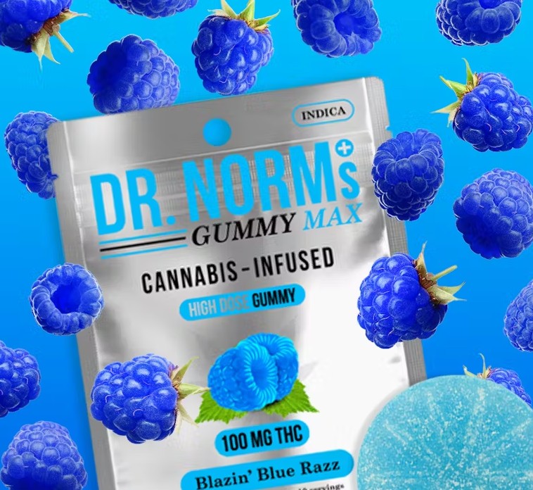 [Dr. Norm's] Single Gummy - 100mg - Blue Razz