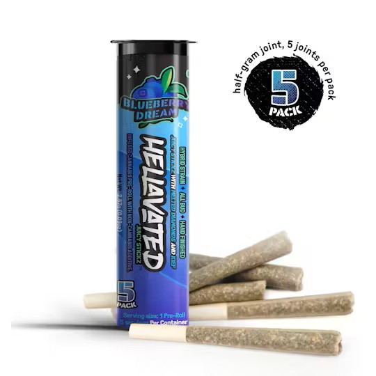 Hellavated Blueberry Dream 5pk Infused Pre-Roll 0.5g