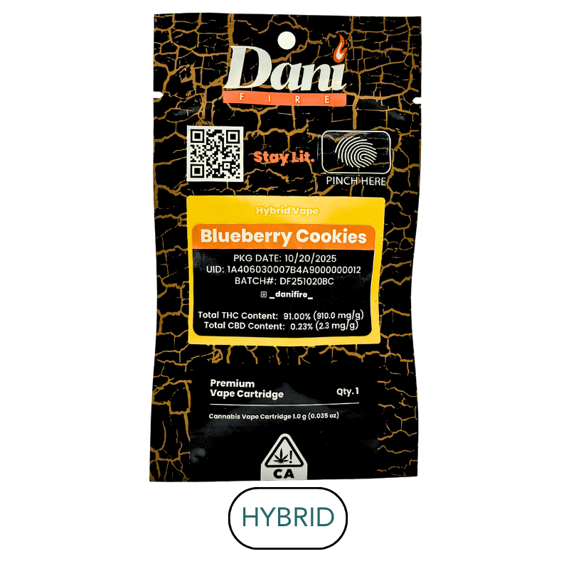 Dani Fire - Blueberry Cookies - Vape Cart - 1.0g