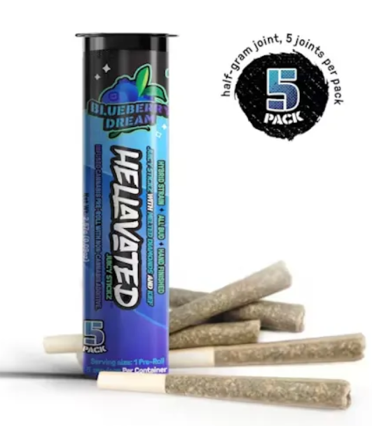 Juicy Stix - Blueberry Dream Infused Preroll 5pk | 0.5g