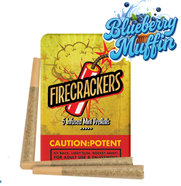 Firecracker Blueberry Muffin 0.7g 5pk Infused Prerolls