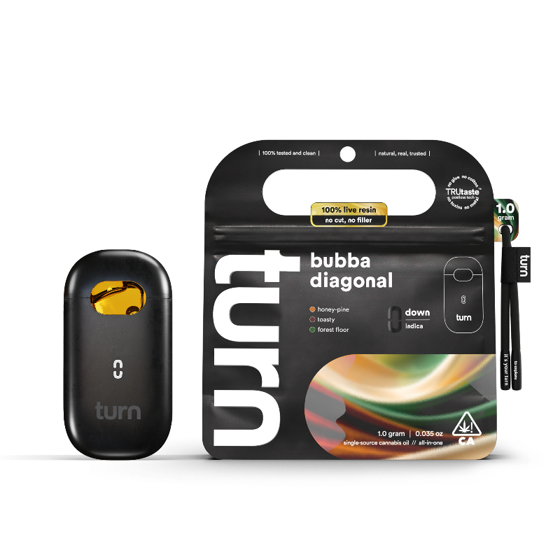 Turn - Bubba Diagonal turnone Down Live Resin AIO 1g