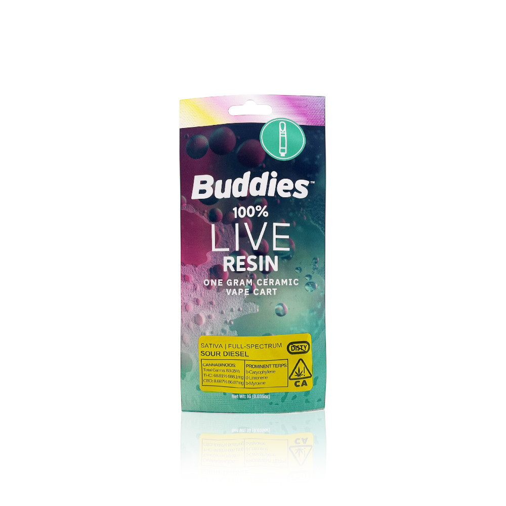 BUDDIES - Vape Pen - Sour Diesel - Live Resin - 1G