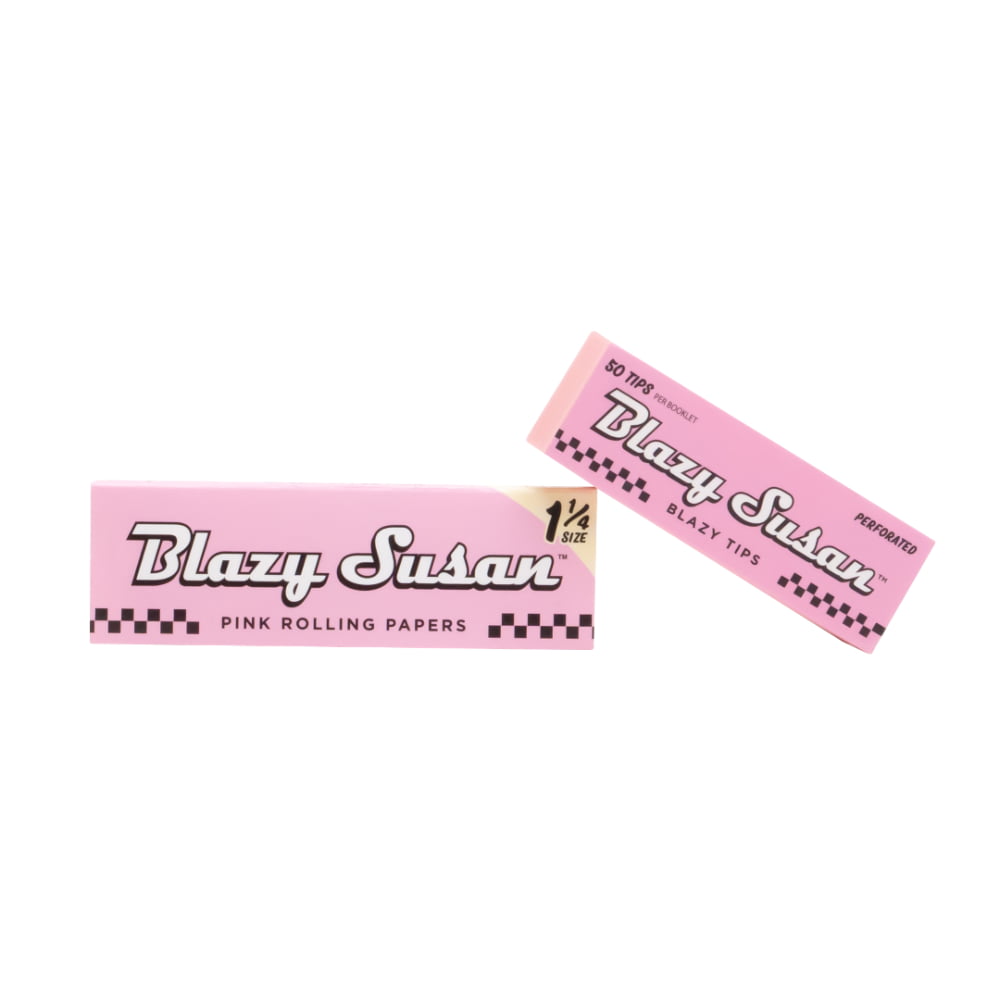 Blazy Susan - 1 1/4 Pink Tips & Tray Papers 32ct - Accessories
