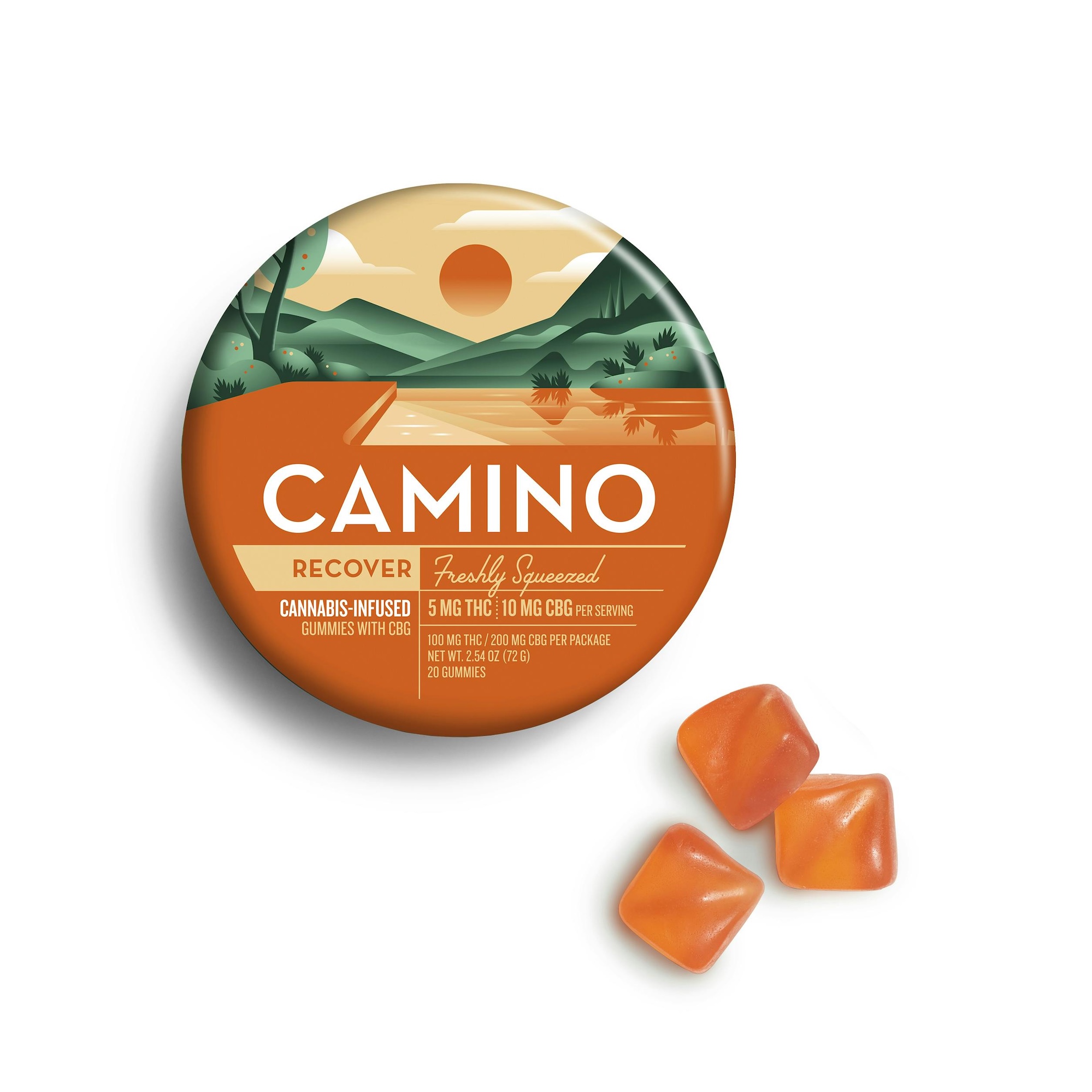 Freshly Squeezed 5mg THC:CBG Gummies 20 Pack | Camino