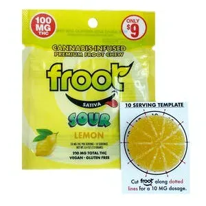 Froot Single Gummy Sour Lemon