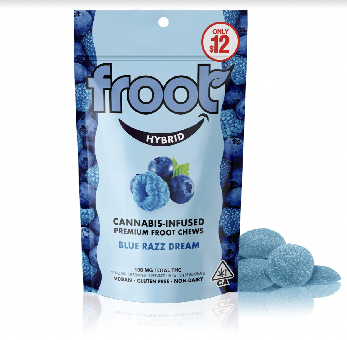 Froot Gummies 100mg Blue Razz
