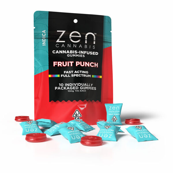 Zen - Edible: Fruit Punch Indica (Gummy 10pk) - 100mg
