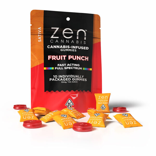 Zen - Edible: Fruit Punch Sativa (Gummy 10pk) - 100mg
