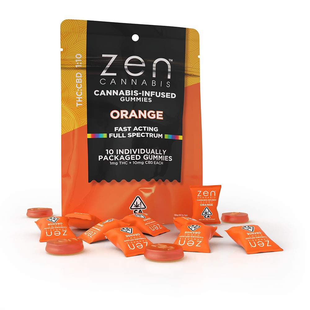 Zen - Edible: Orange 10:1 (Gummy 10pk) - 100mg