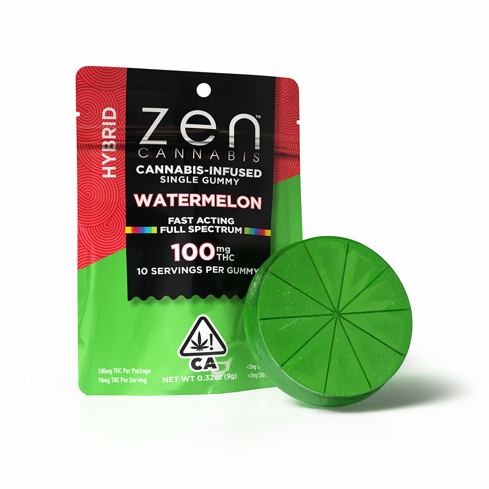 Zen - Edible: Watermelon Hybrid (Single Gummy) - 100mg