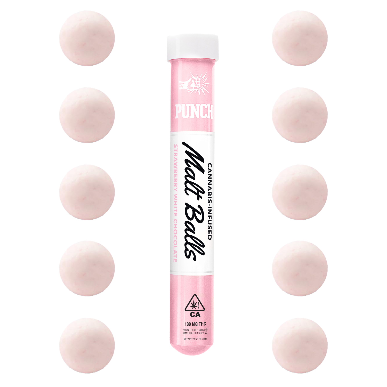 Punch Extracts Strawberry White Chocolate Hash Malt Balls Edibles