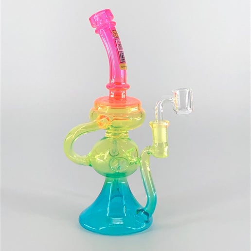 Canna Style | Neon Rainbow UV | Recycler Bong