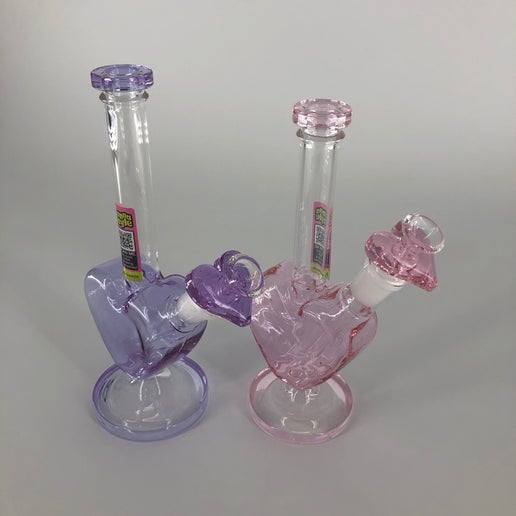 Canna Style | Heart Bong w/ Heart Bowl | Purple