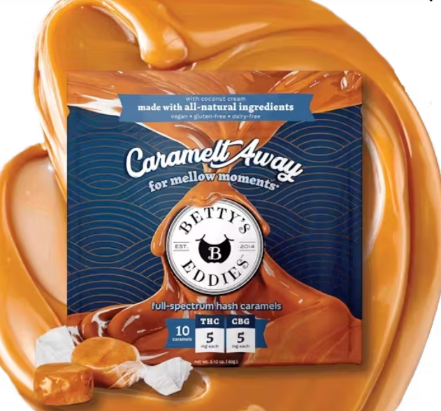 Betty's Eddies Caramelt Away 1:1 THC:CBG Caramel Chews | 50mg