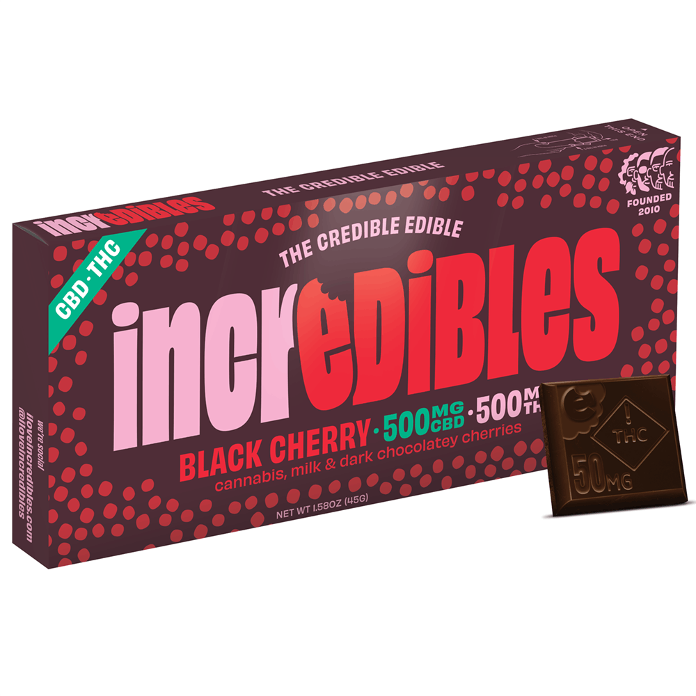 Black Cherry Dark Chocolate 1:1 (THC:CBD) | 20pk | 100mg