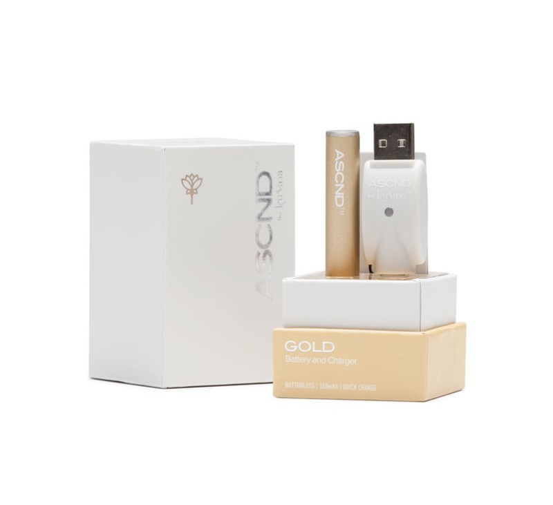 Kurvana ASCND Gold Metallic Buttonless Battery