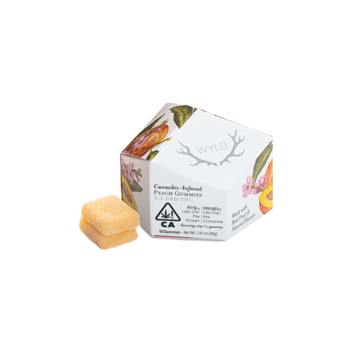Wyld Peach Gummies 2:1 CBD:THC 10-pk
