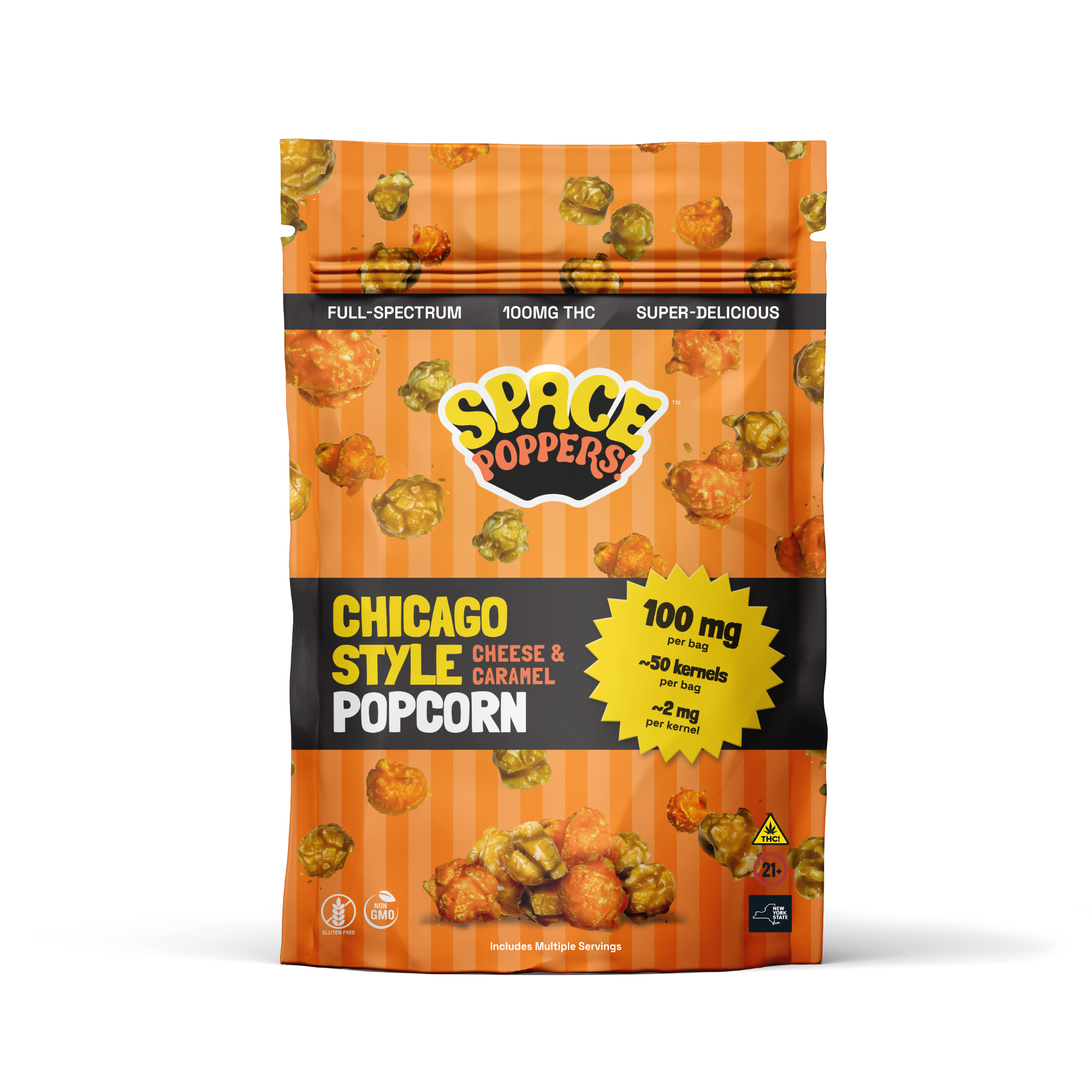 Space Poppers | Chicago Style Popcorn | 100mg