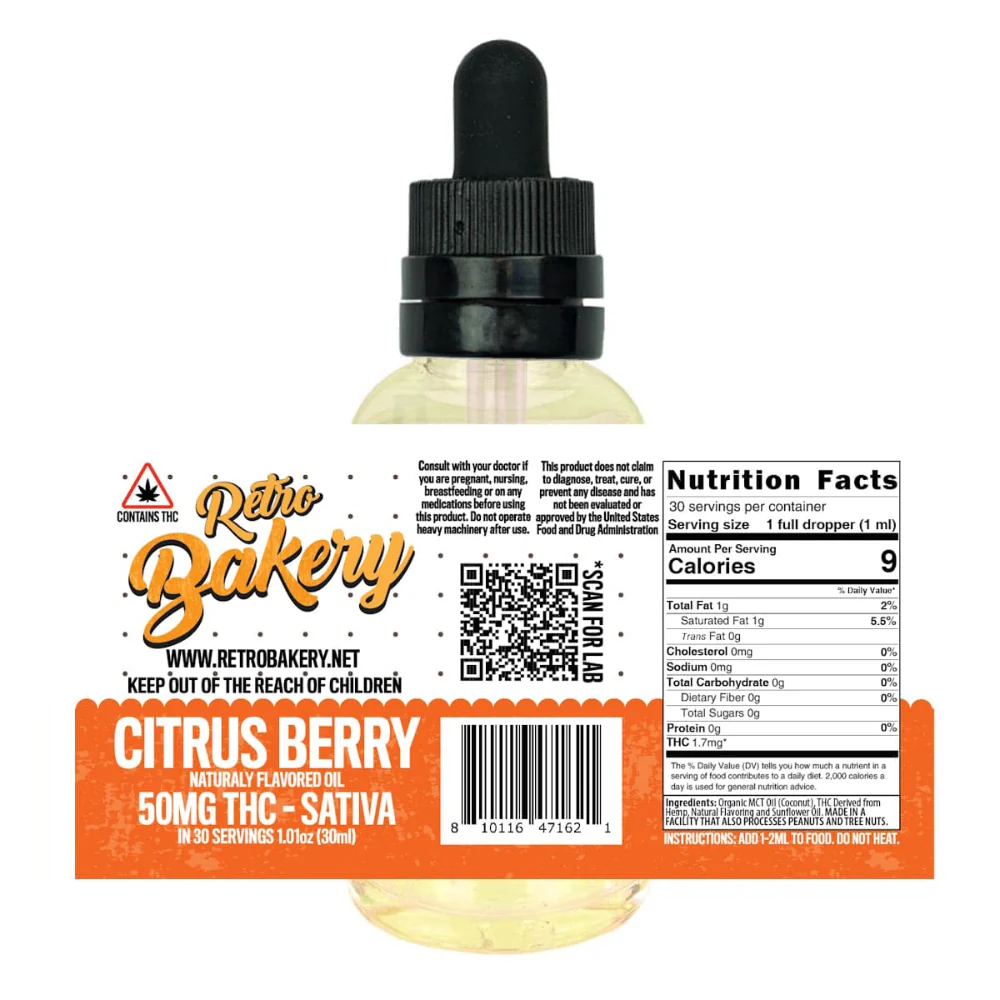 Citrus Berry Tincture 50mg THC