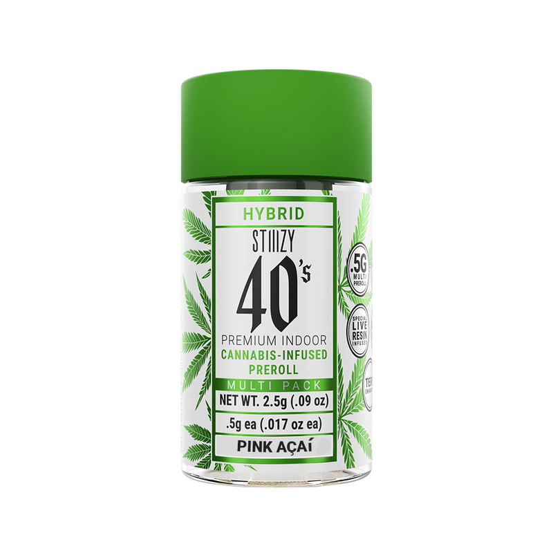 STIIIZY | 40'S Multi pack | Infused Pre-Roll | Pink Acai | 2.5g