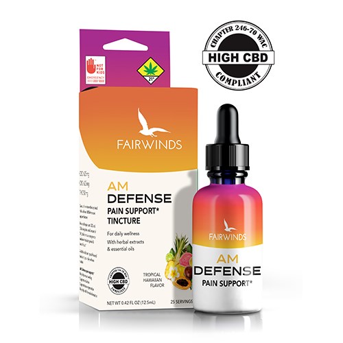 Fairwinds | AM Defense | Tincture | DOH | 1200mg CBD : CBG : THC