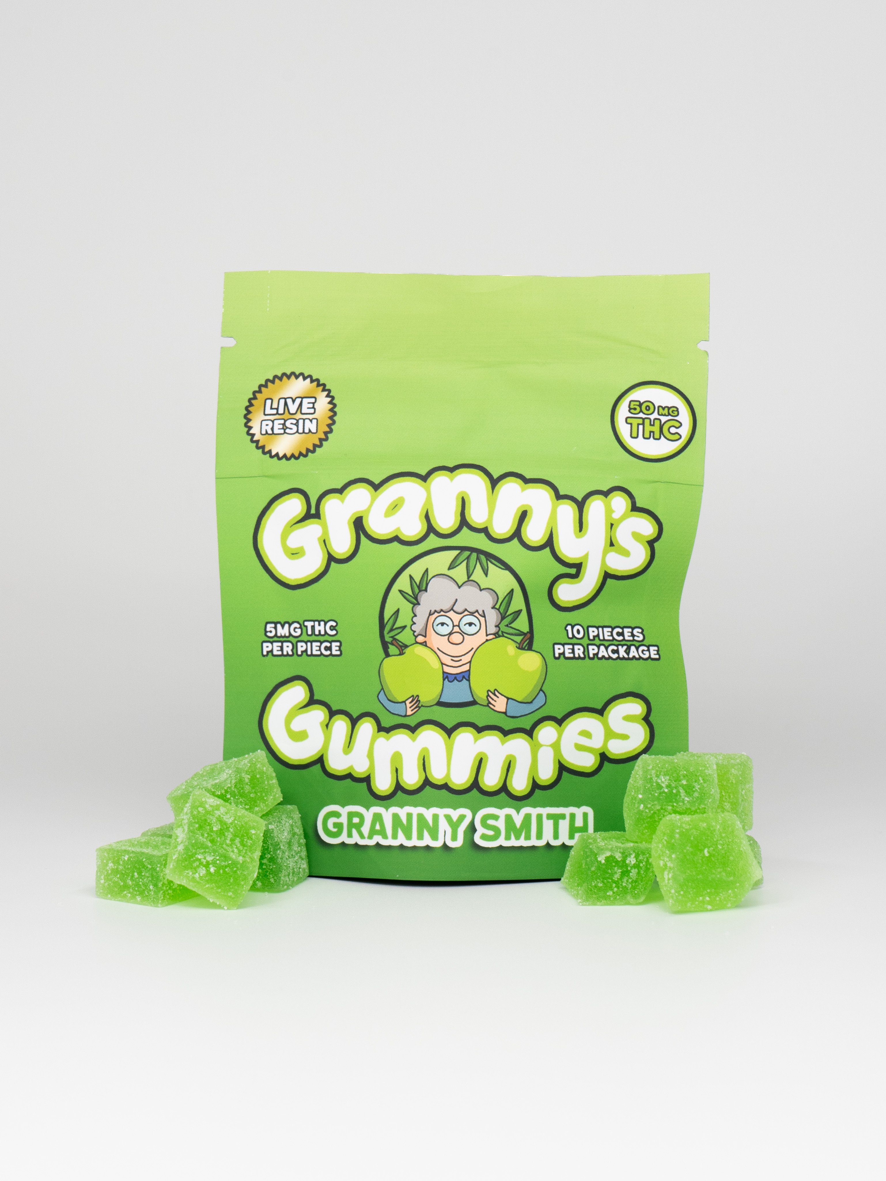 Granny's | Granny Smith Live Resin THC Gummies | 50mg