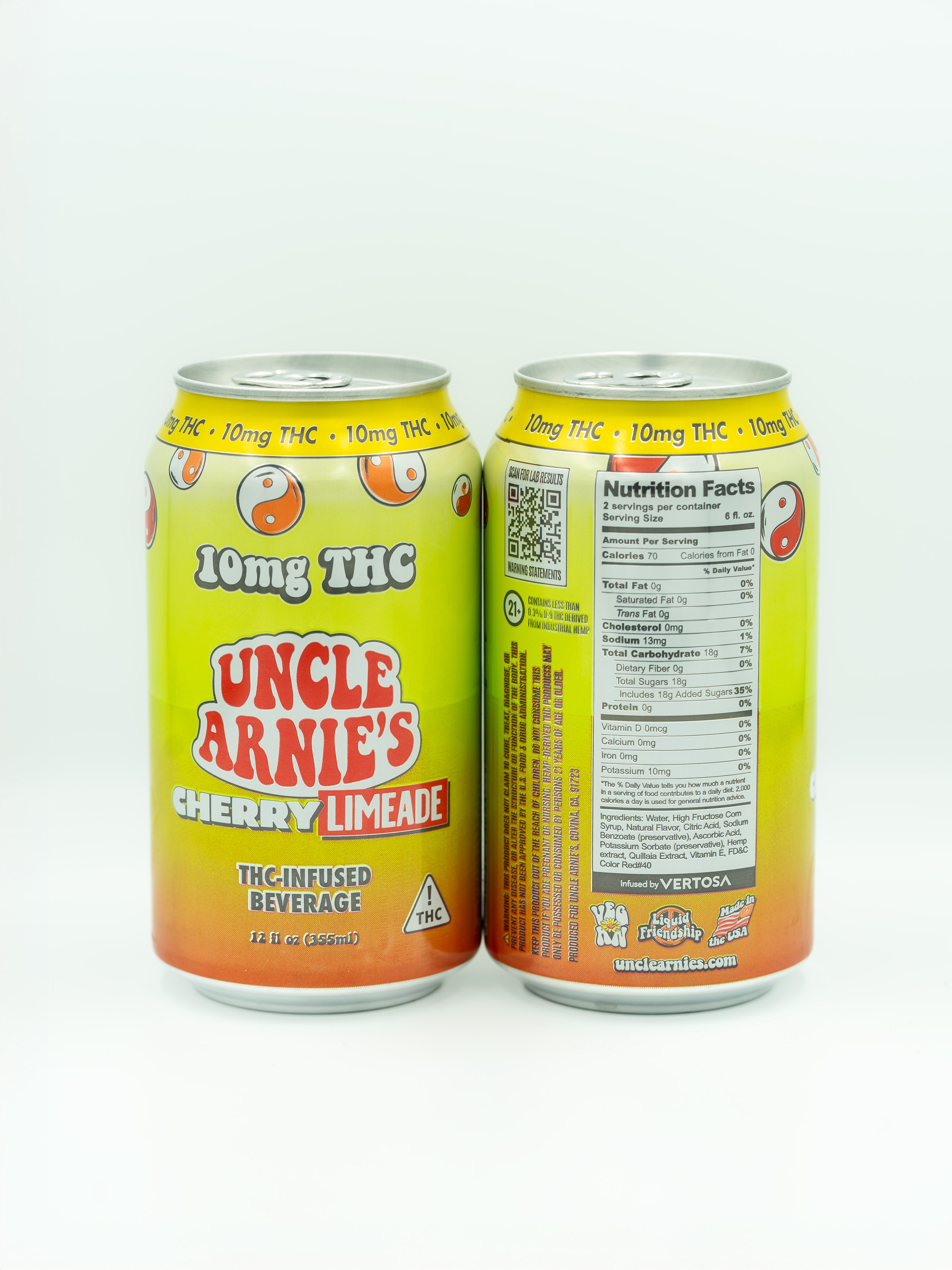 Uncle Arnie's | Cherry Limeade THC Beverage | 10mg THC