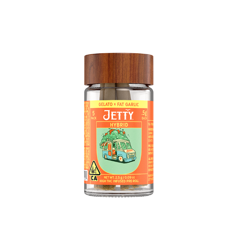 Jetty Gelato x Gelato (H) High THC Preroll 5pk 2.5g