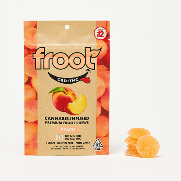 Froot Gummies Peach CBD 1:1