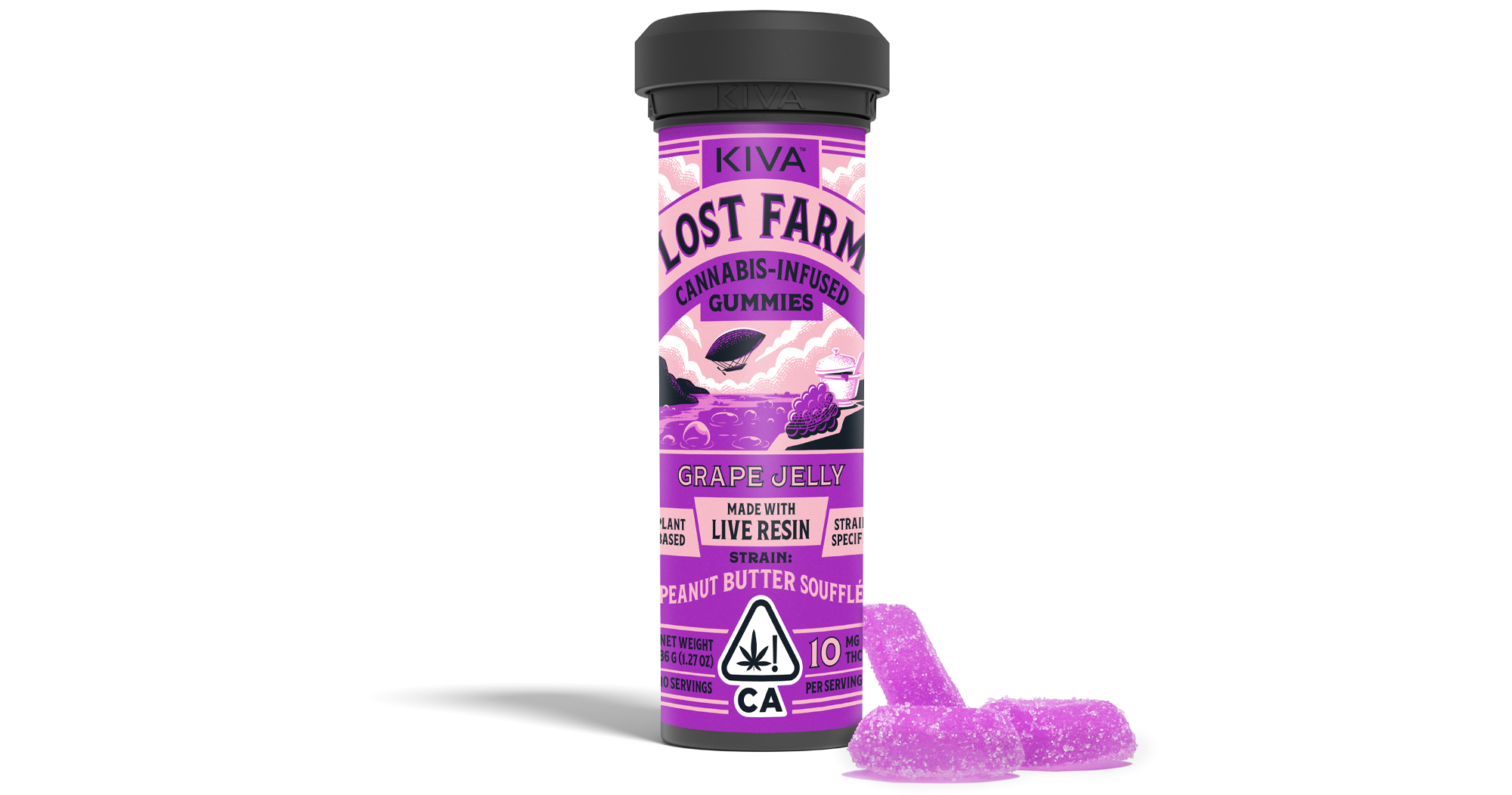 Lost Farm Grape Jelly Peanut Butter Souffle Live Resin Gummies
