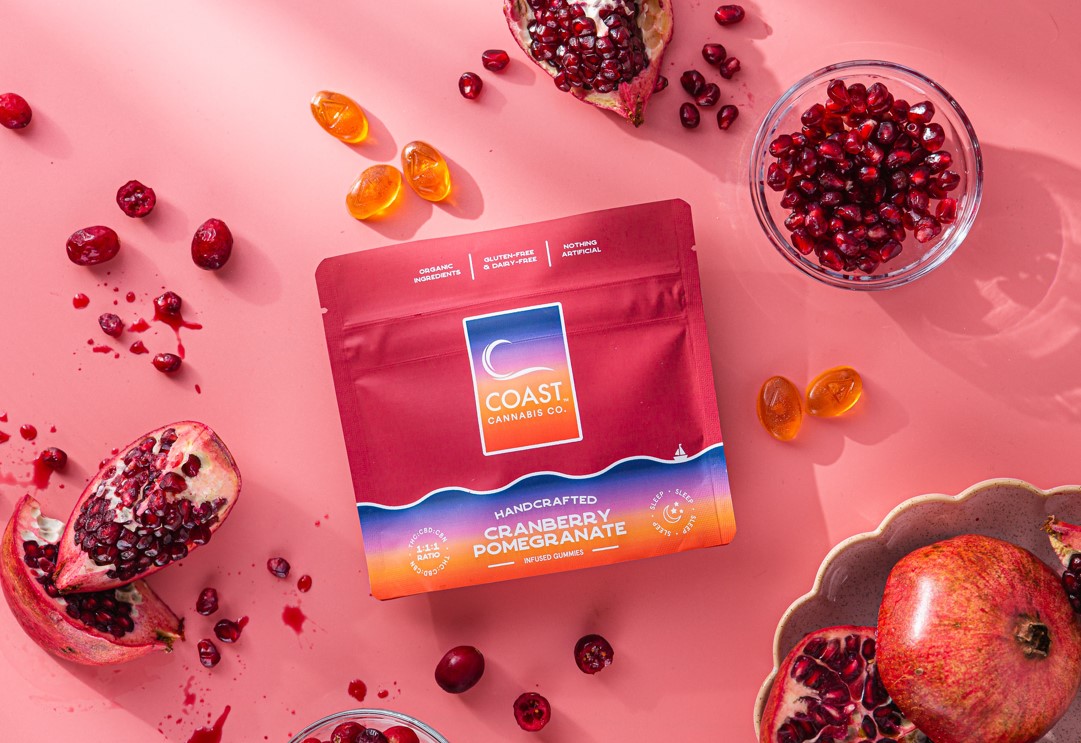 Coast 1:1:1 Cranberry Pomegranate Gummies 100mg 20pk (THC:CBD:CBN) (GF/DF)