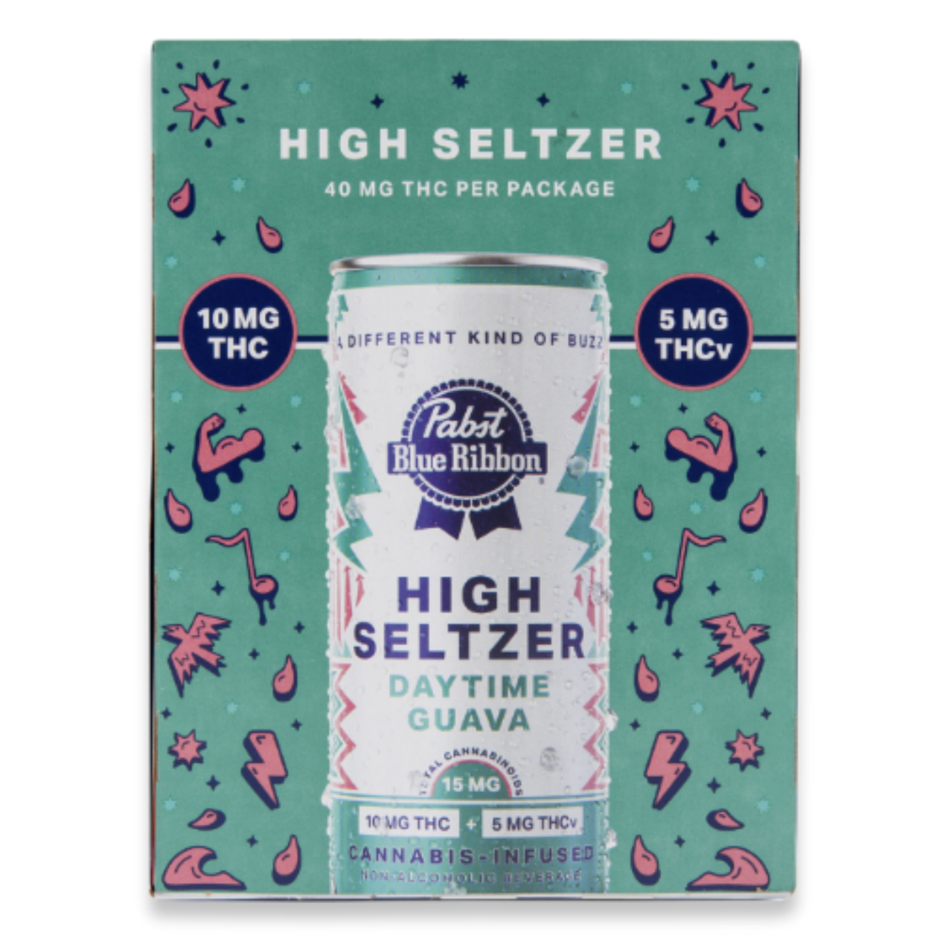 Pabst - High Seltzer - Daytime Guava - 4pk - 40mg