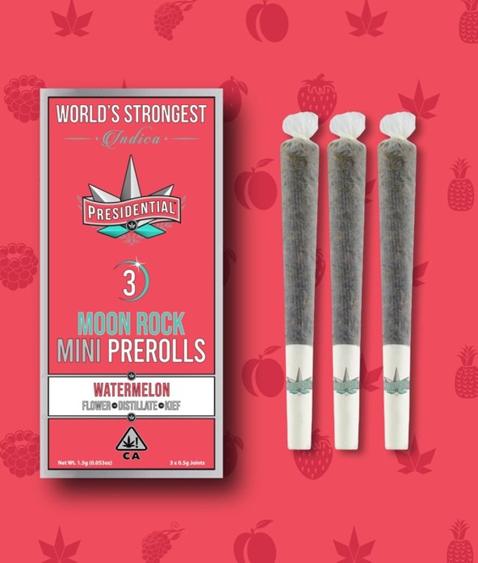 Presidential - Watermelon - Pee-Wee Infused Mini Prerolls- 1.5 Grams