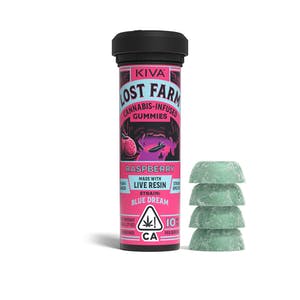 Kiva Lost Farm Gummies 100mg Raspberry Wedding Cake