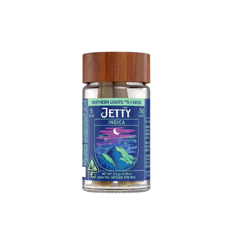 Jetty Northern Lights X Triangle GMO (I) High THC Preroll 5pk 2.5g